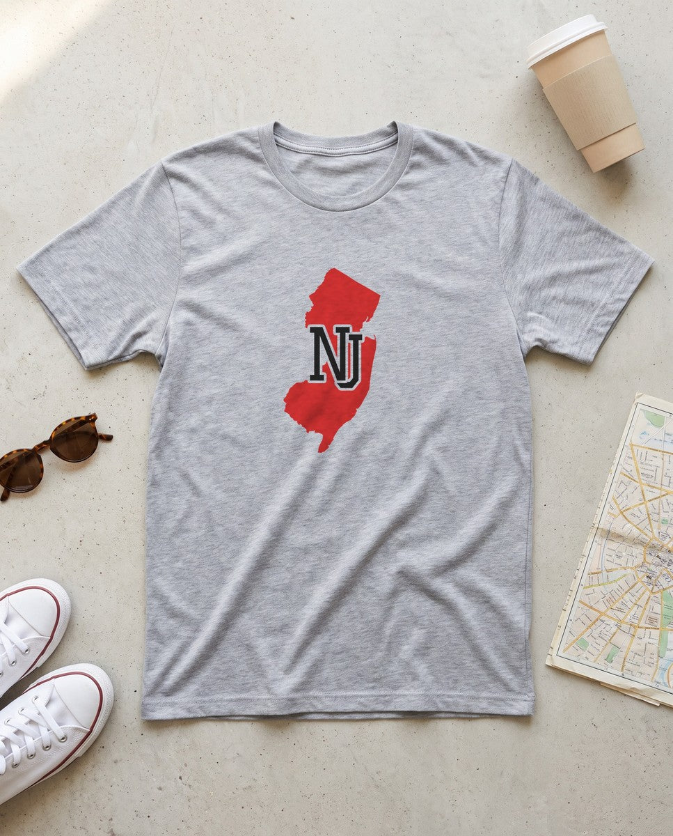 New Jersey Varsity Monogram Map T-Shirt (photo)