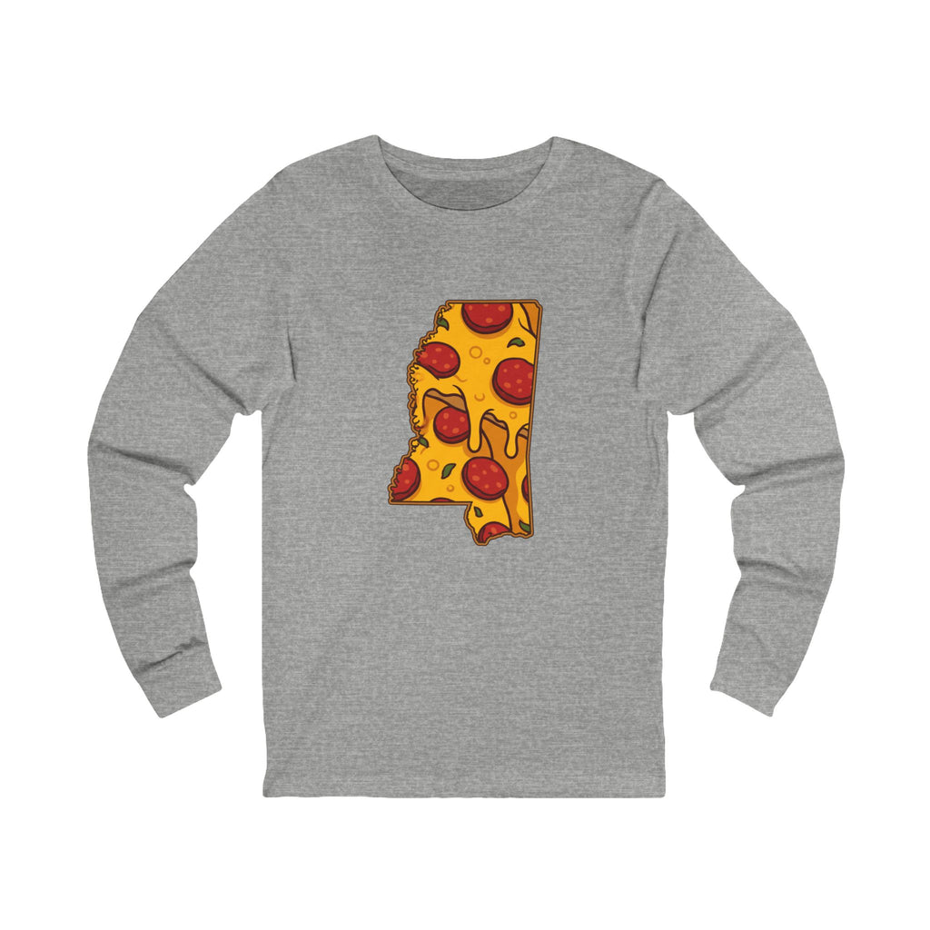 Mississippi Pizza Map Long Sleeve Tee