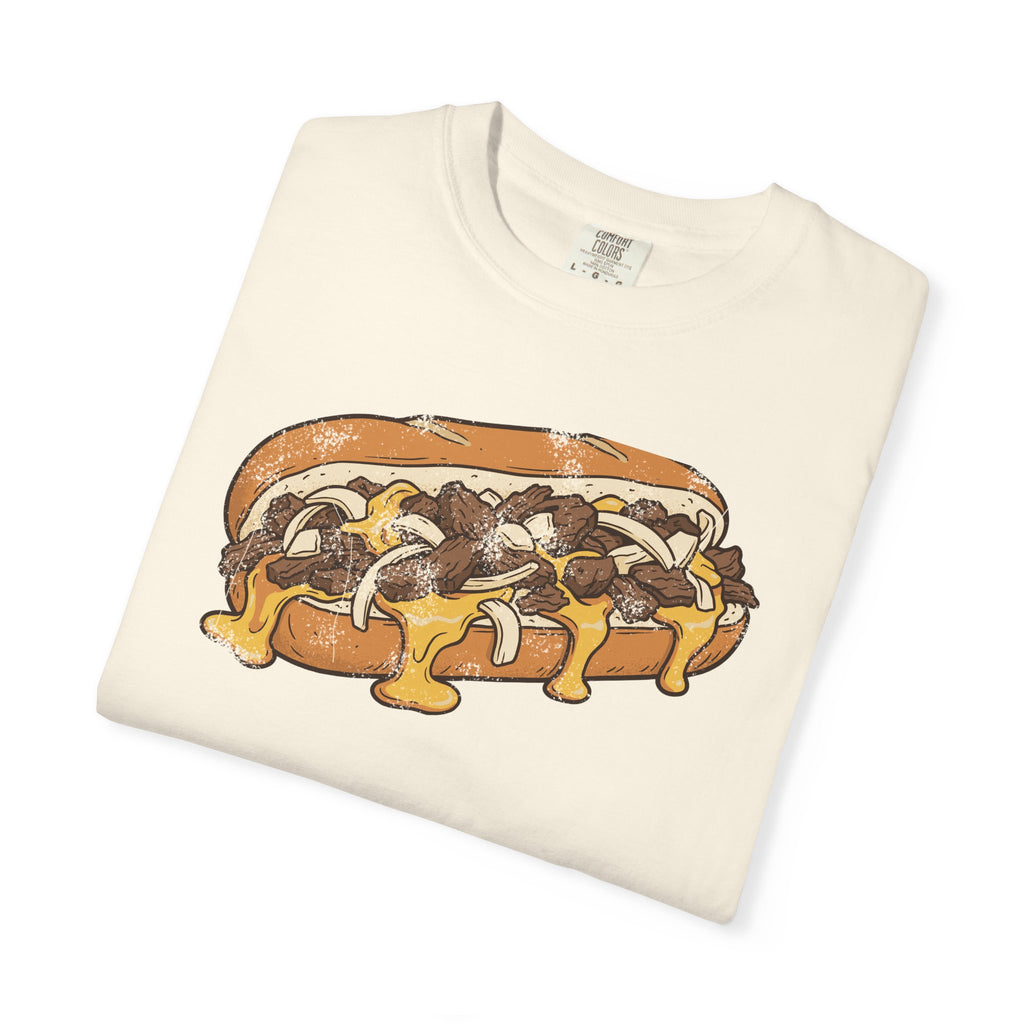 Philly Cheesesteak Retro Food Illustration T-Shirt