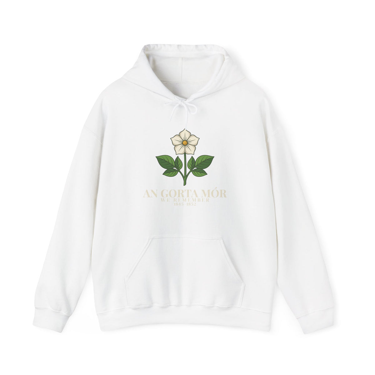 An Gorta Mór We Remember 1845-1852 Potato Blossom Hoodie