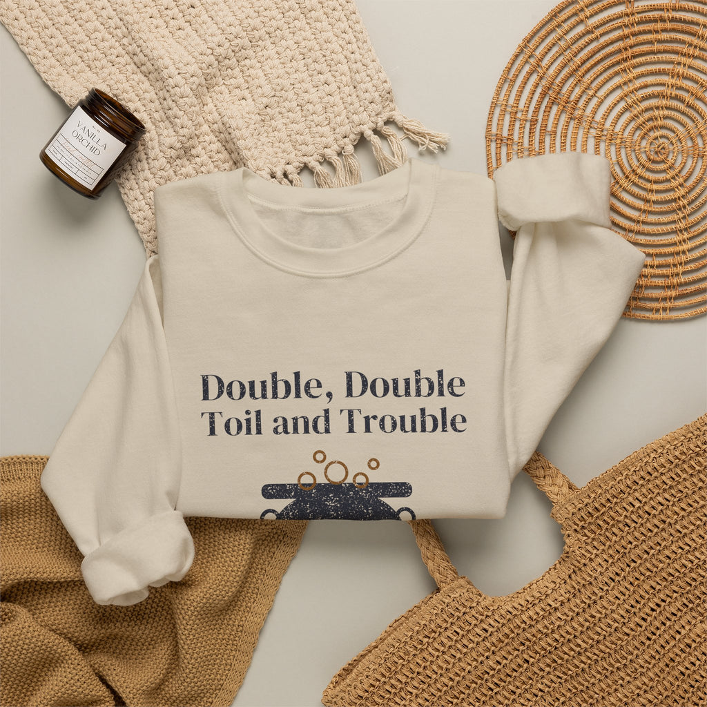 Double Double Toil and Trouble Cauldron Crewneck Sweatshirt