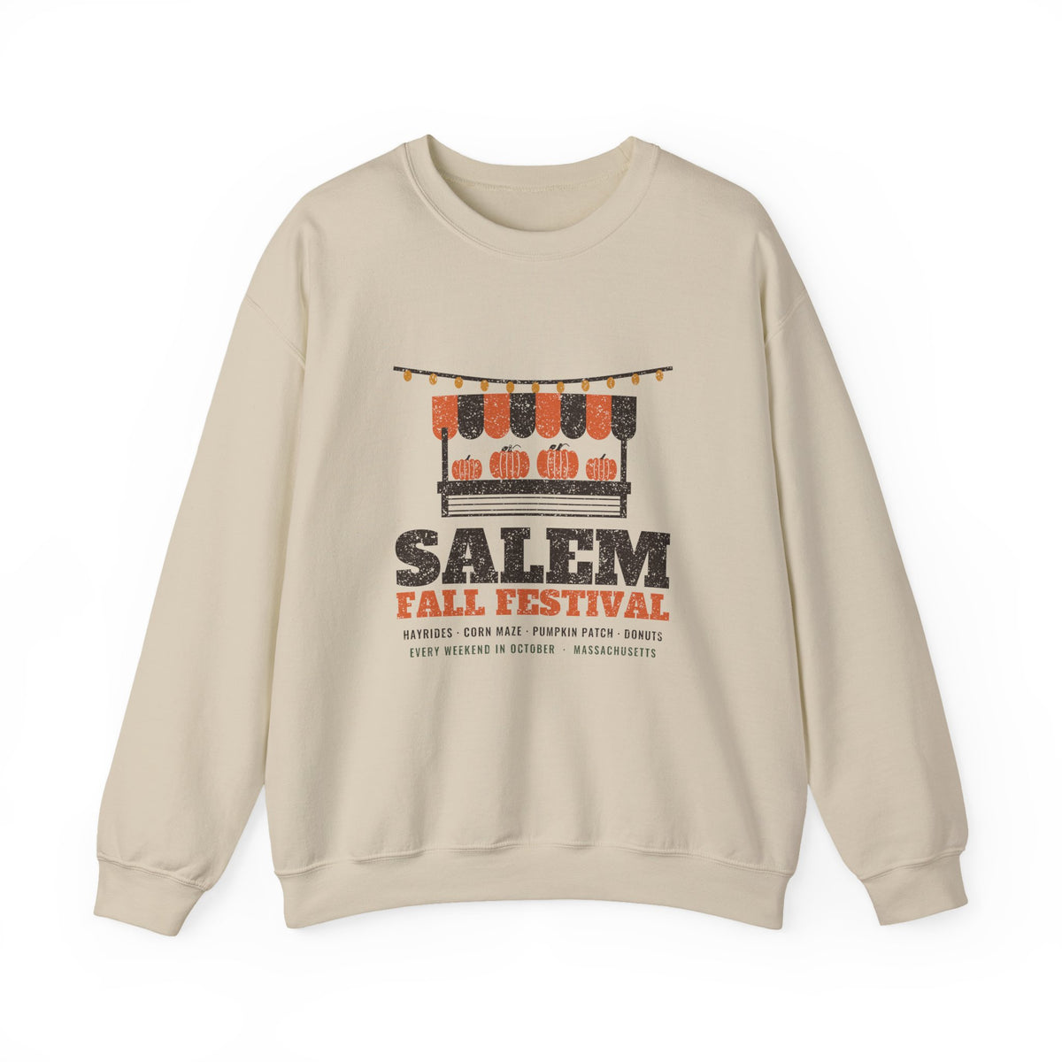 Salem Massachusetts Fall Festival Farm Stand Crewneck Sweatshirt