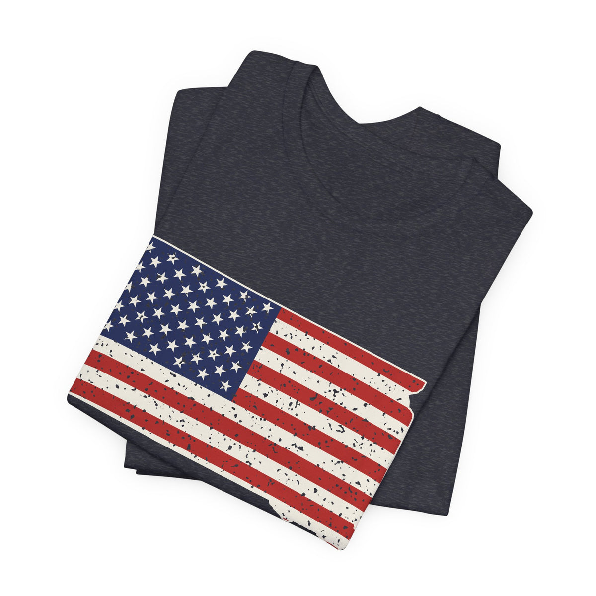 South Dakota American Flag Map T-Shirt