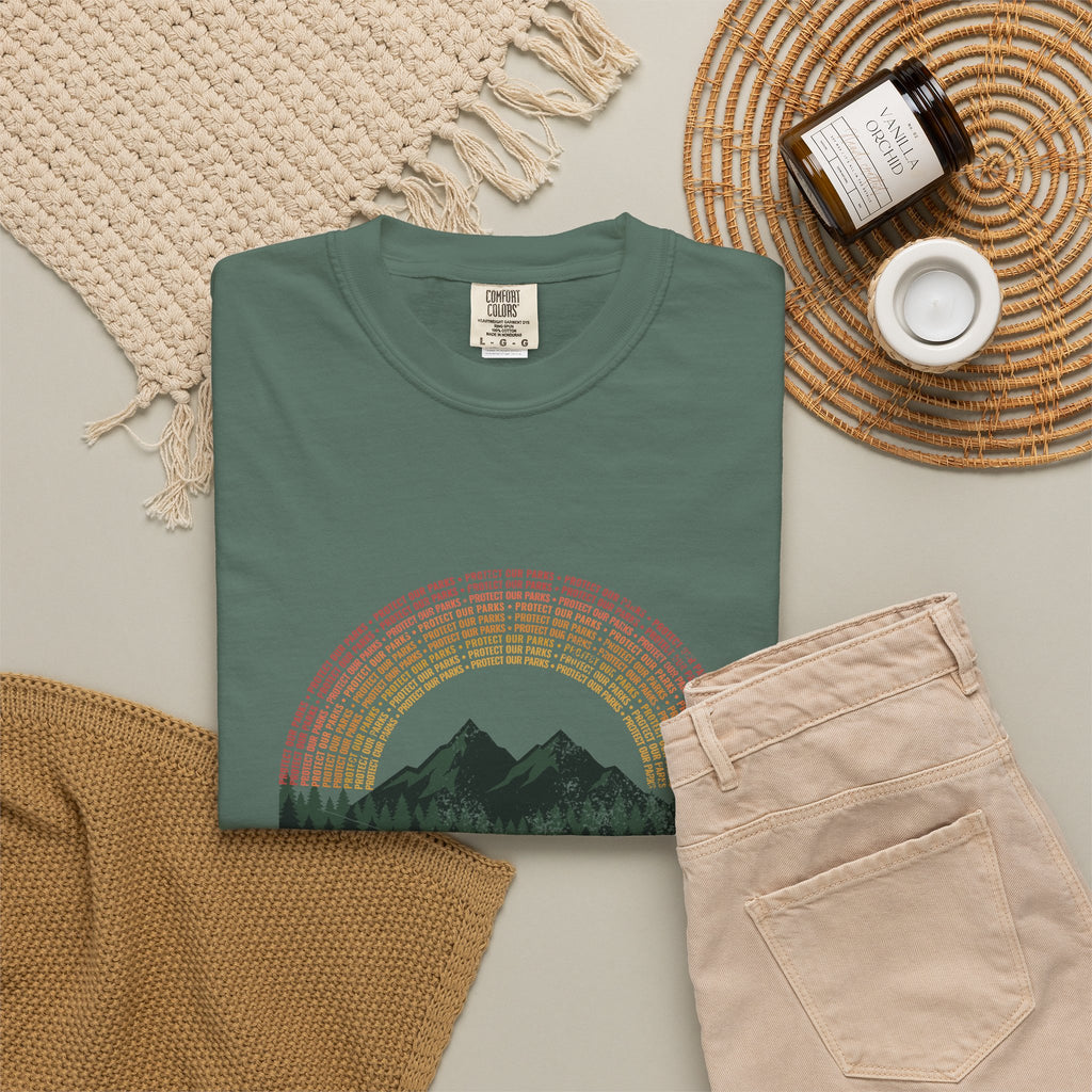 Protect Our Parks Retro Sunset Mountains T-Shirt