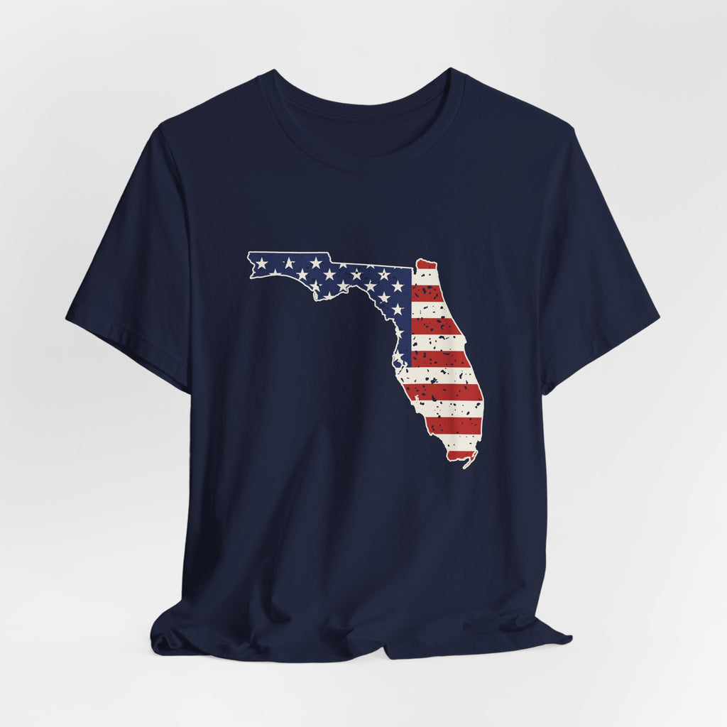 Florida American Flag Map T-Shirt