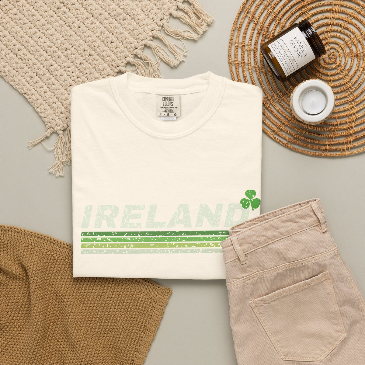 Ireland Est 1937 Retro Stripes T-Shirt