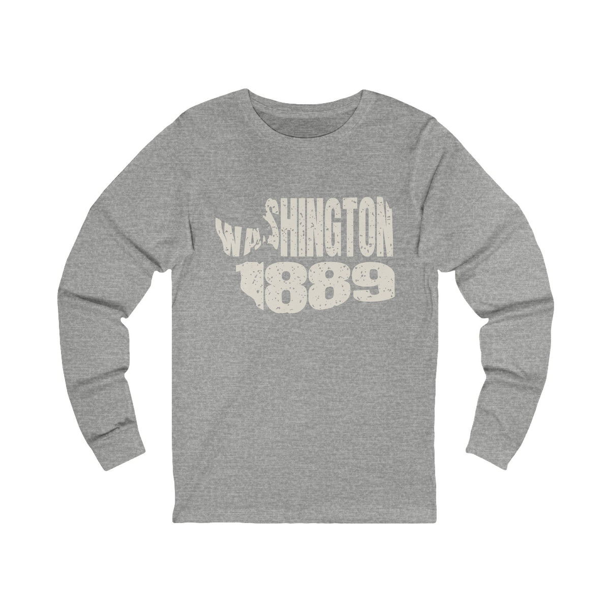 Washington Vintage Letters Map Long Sleeve Tee
