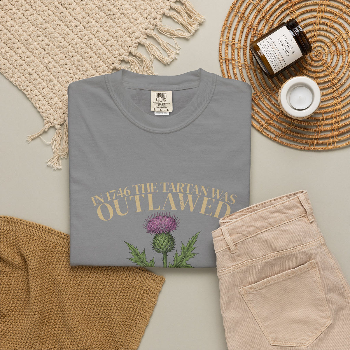 In 1746 the Tartan Was Outlawed Scottish Thistle T-Shirt