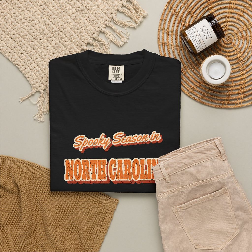 Spooky Season in North Carolina Vintage Postcard T-Shirt