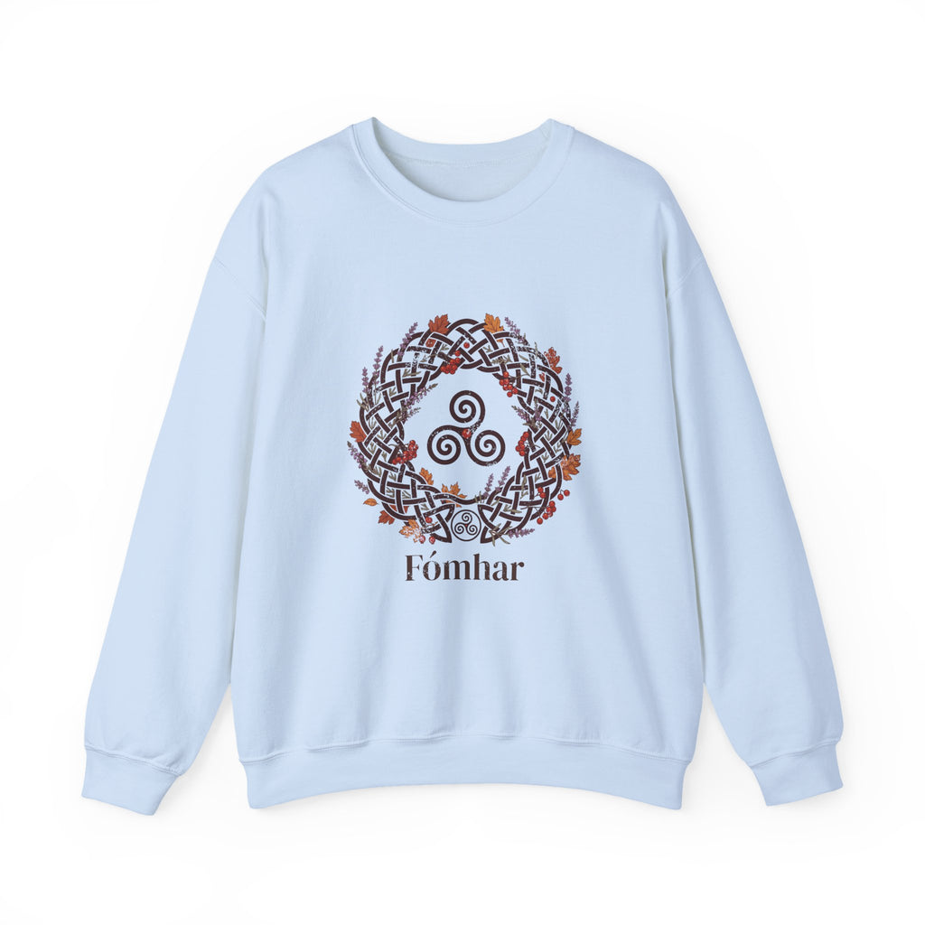 Fómhar Celtic Triskele Autumn Wreath Crewneck Sweatshirt