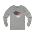 South Carolina American Flag Map Long Sleeve Tee