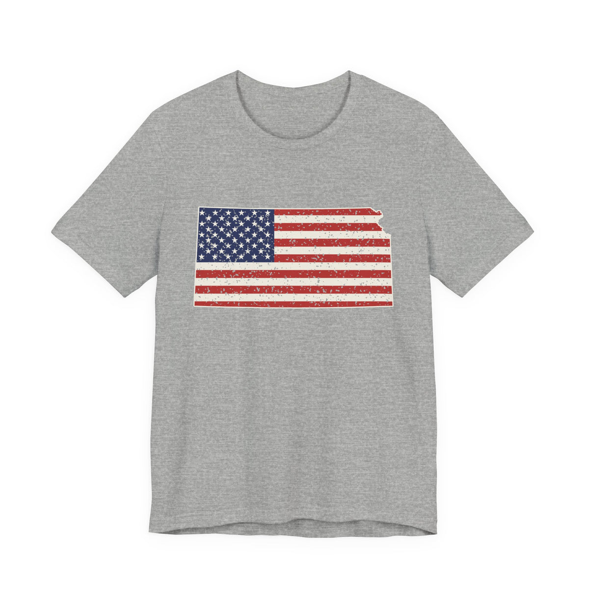 Kansas American Flag Map T-Shirt