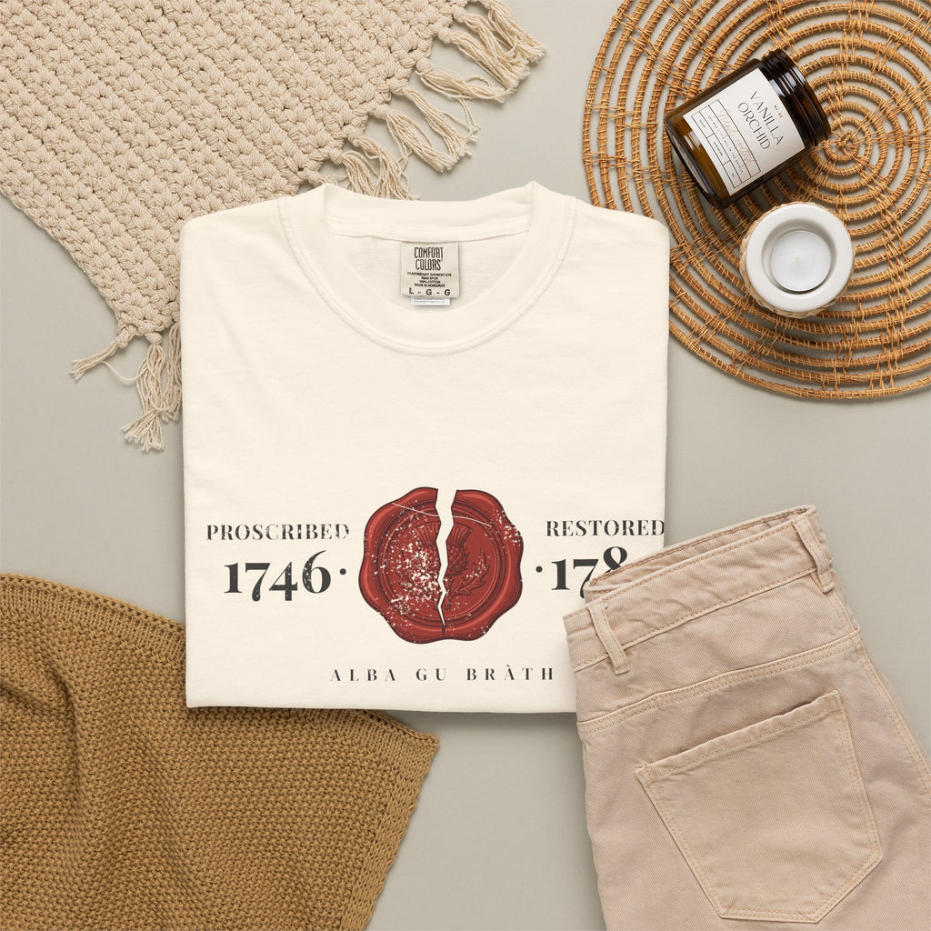 Proscribed 1746 Restored 1782 Alba Gu Bràth Thistle Seal T-Shirt