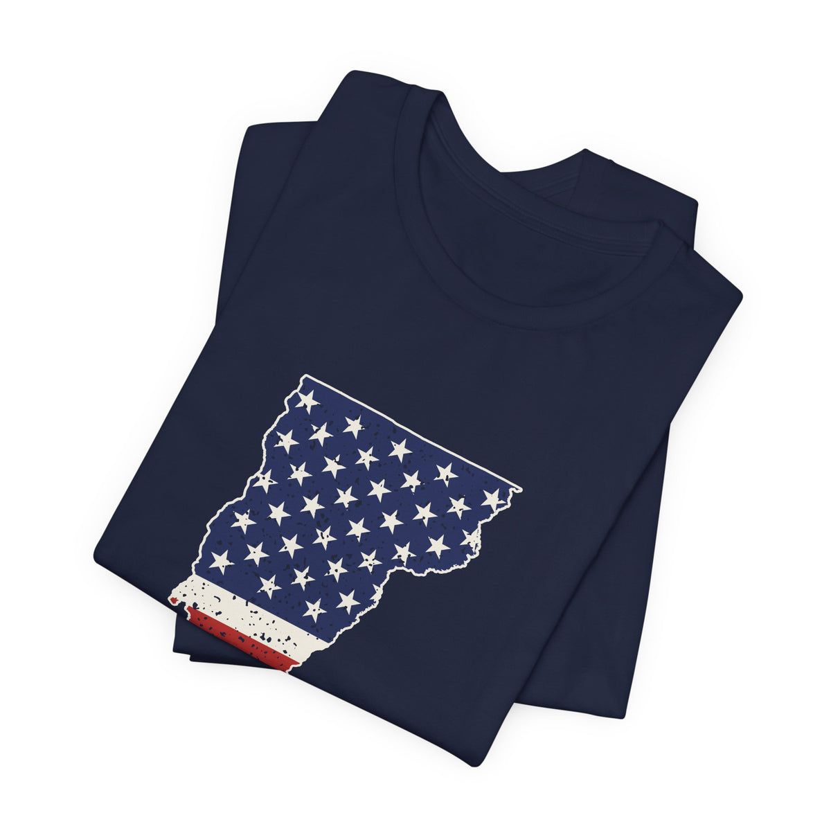 Vermont American Flag Map T-Shirt