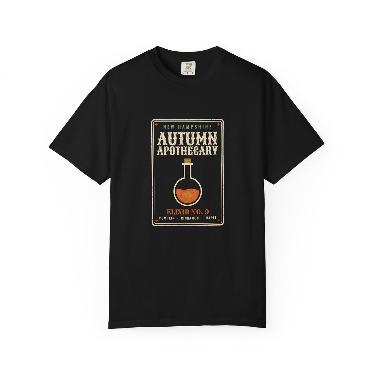 New Hampshire Autumn Apothecary Label T-Shirt