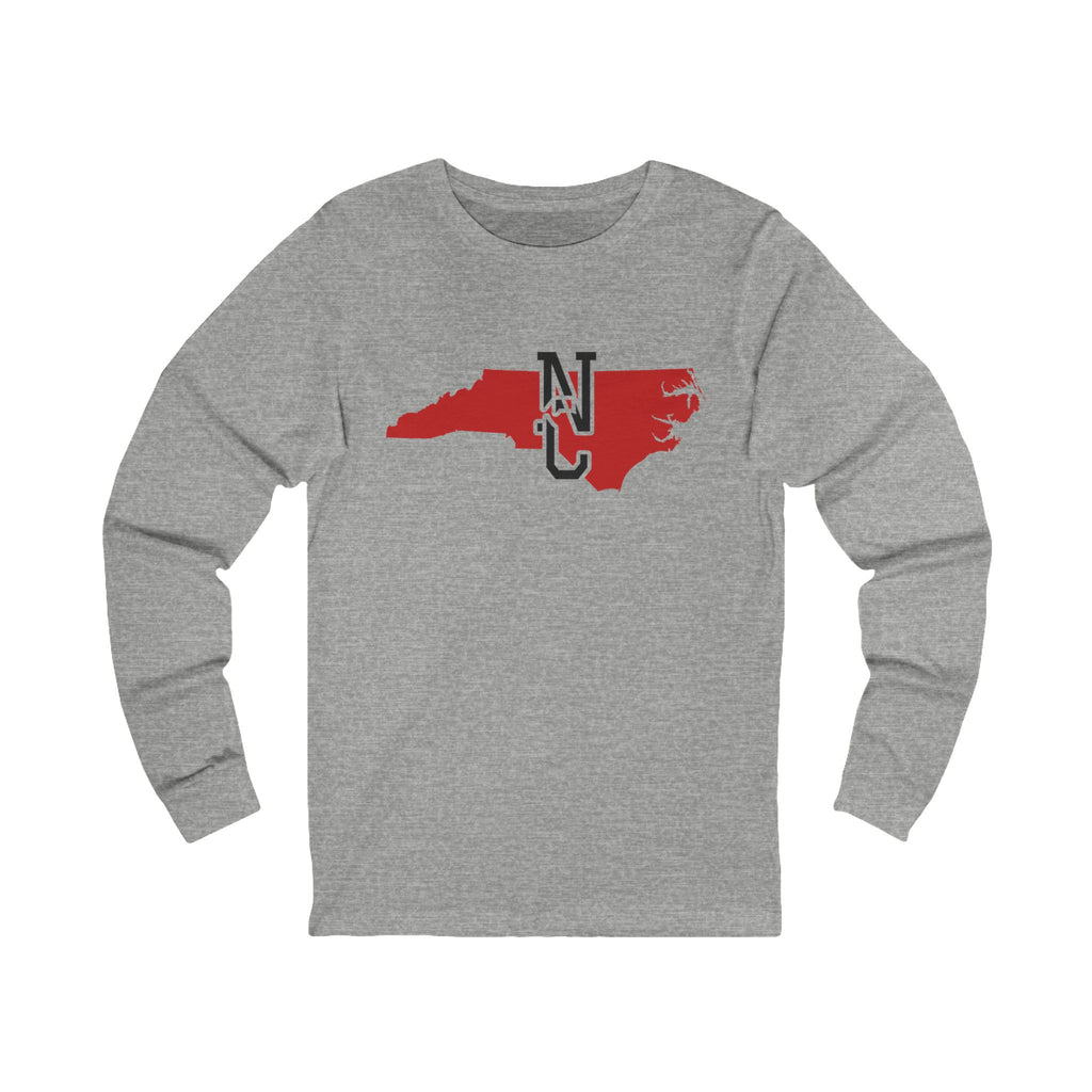 North Carolina Varsity Monogram Map Long Sleeve Tee