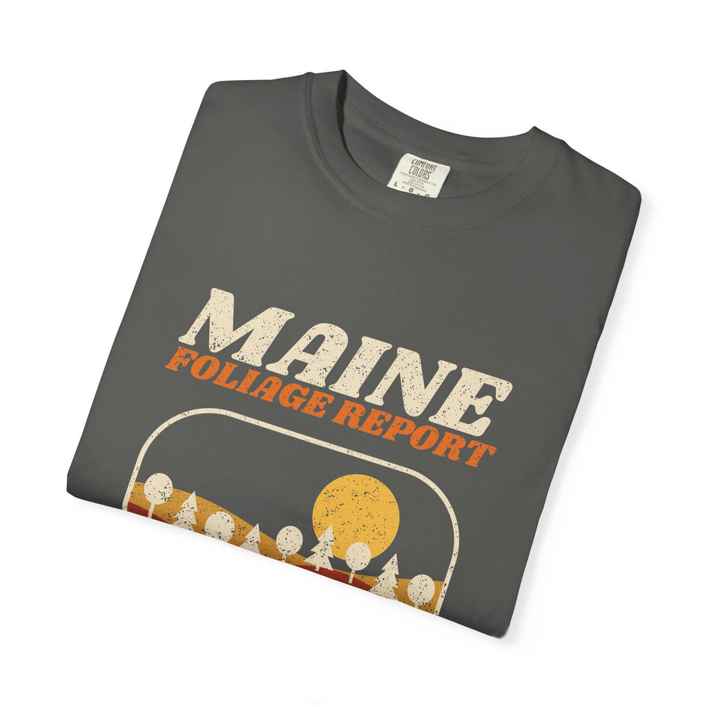 Maine Foliage Report Retro Landscape T-Shirt