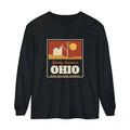 Spooky Season in Ohio Haunted Postcard Long Sleeve Tee