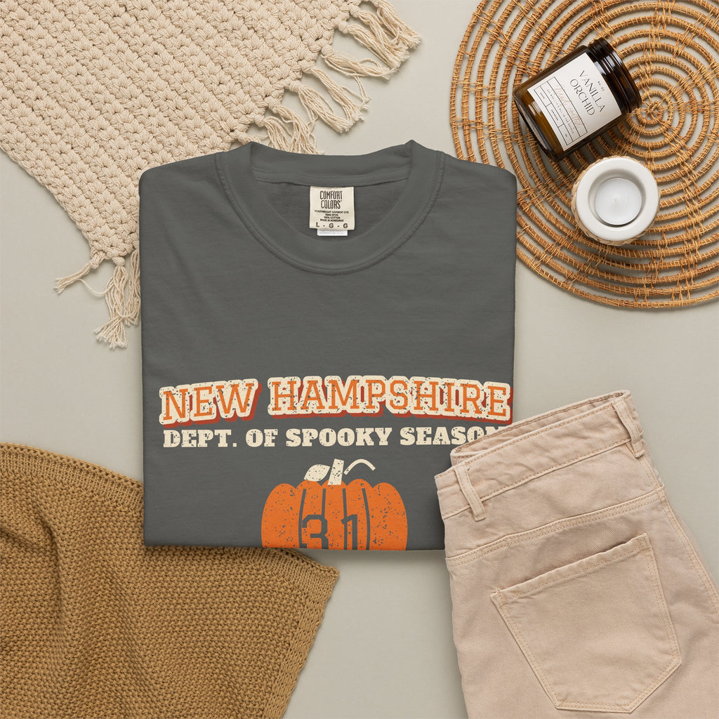 New Hampshire Dept. of Spooky Season Varsity T-Shirt