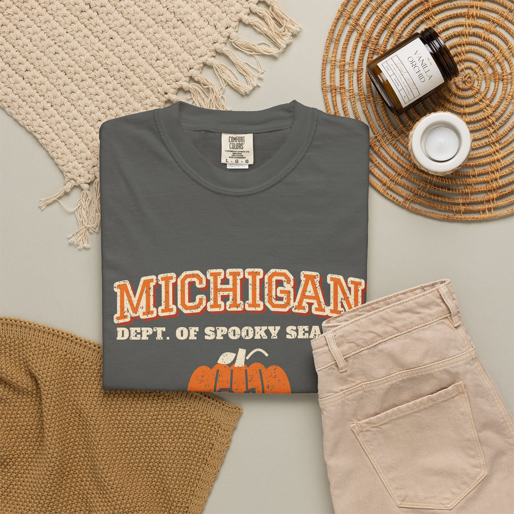 Michigan Dept. of Spooky Season Varsity T-Shirt
