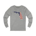 Florida American Flag Map Long Sleeve Tee