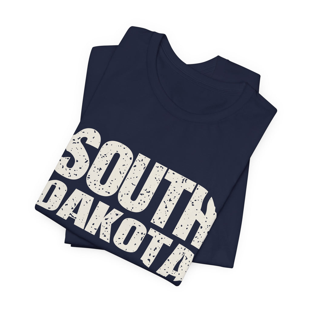 South Dakota Vintage Letters Map T-Shirt