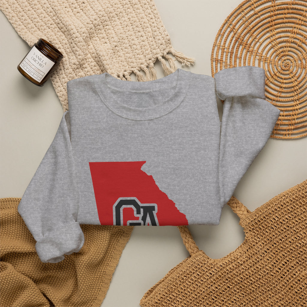 Georgia Varsity Monogram Map Crewneck Sweatshirt