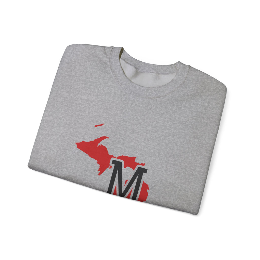 Michigan Varsity Monogram Map Crewneck Sweatshirt