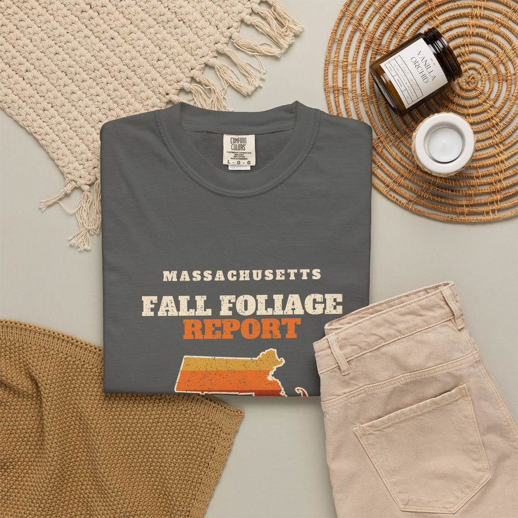 Massachusetts Fall Foliage Report Map T-Shirt