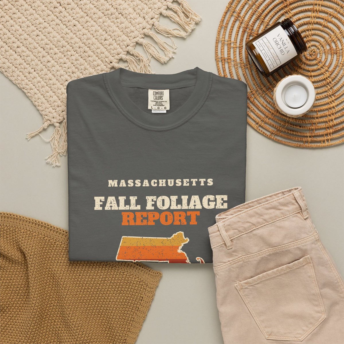 Massachusetts Fall Foliage Report Map T-Shirt