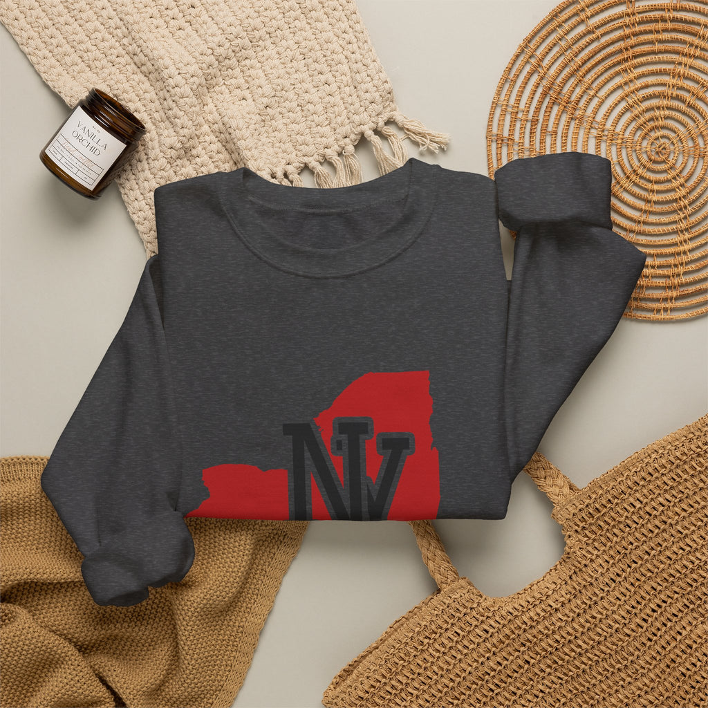 New York Varsity Monogram Map Crewneck Sweatshirt