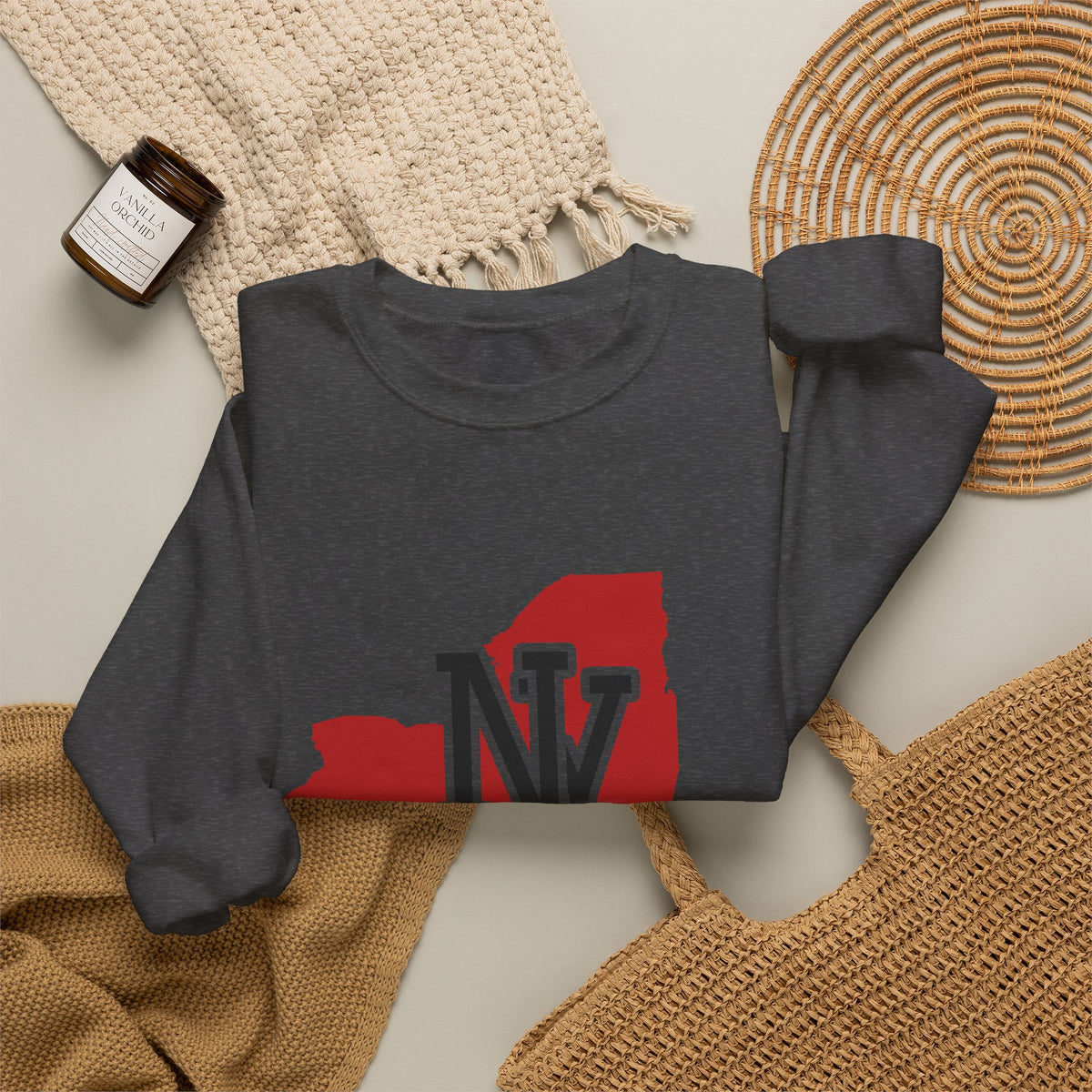 New York Varsity Monogram Map Crewneck Sweatshirt