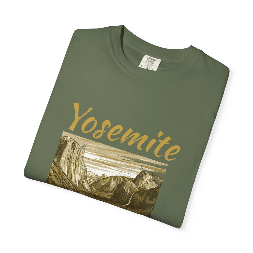 Yosemite Valley Est 1890 Granite Cliffs Engraving T-Shirt