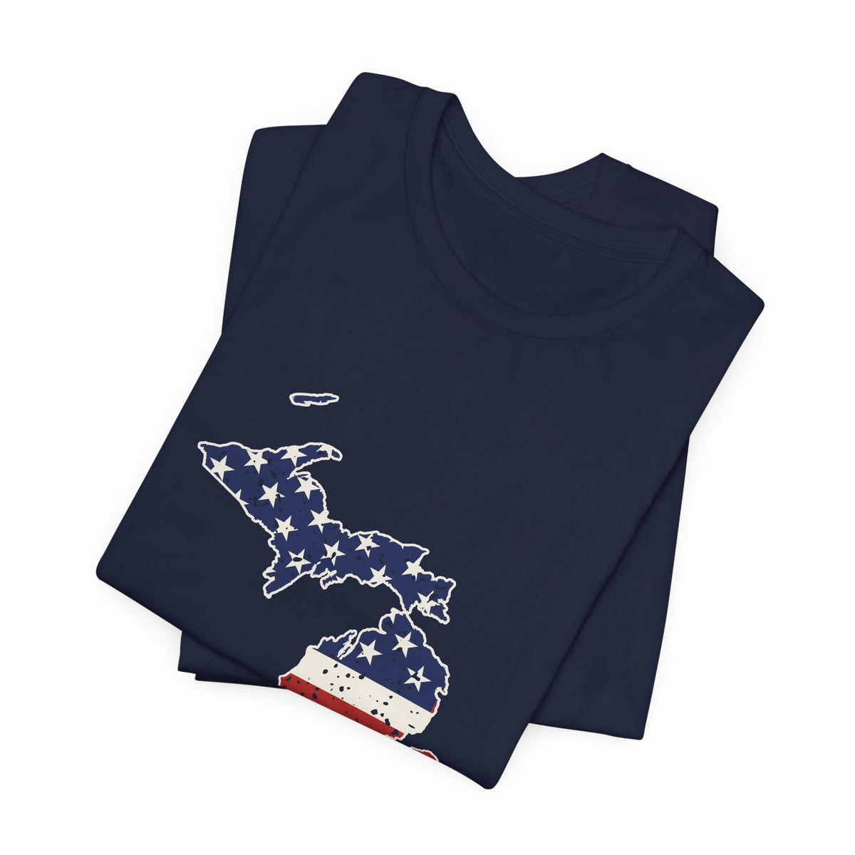 Michigan American Flag Map T-Shirt