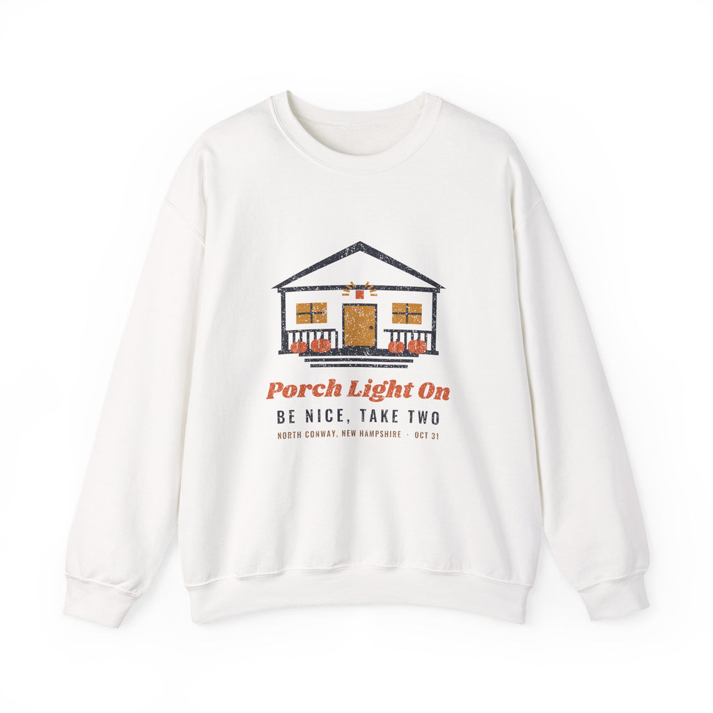 Porch Light On North Conway New Hampshire Trick or Treat Crewneck Sweatshirt