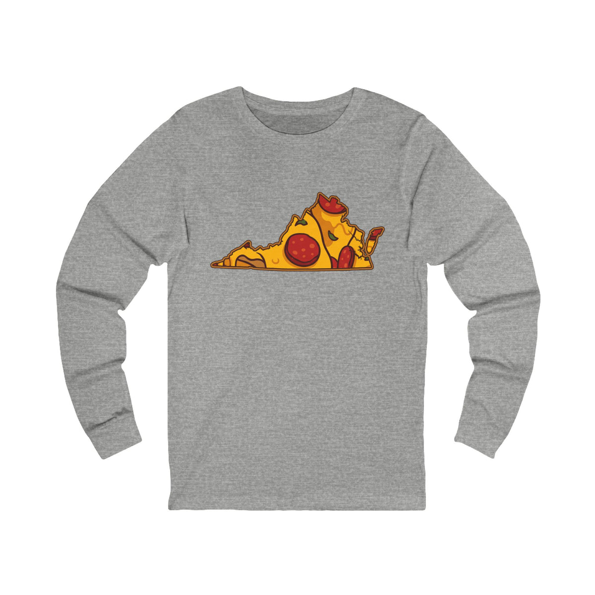 Virginia Pizza Map Long Sleeve Tee