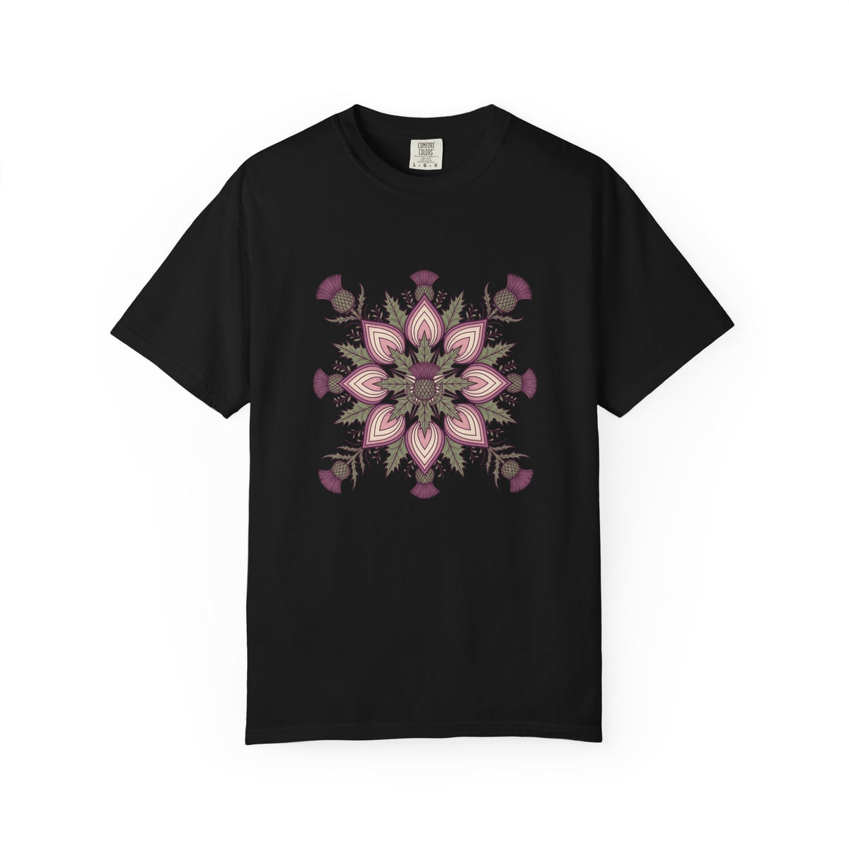 Scottish Thistle Mandala Botanical T-Shirt