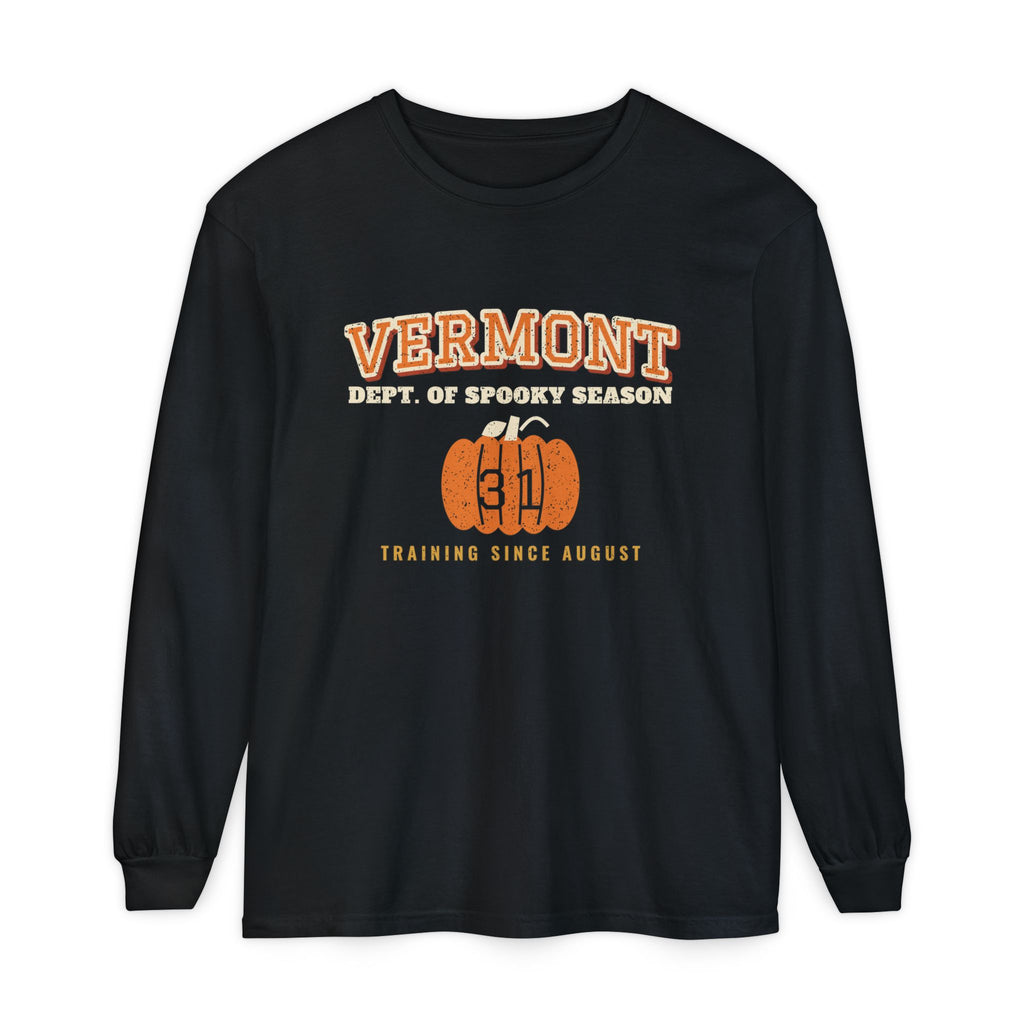 Vermont Dept. of Spooky Season Varsity Long Sleeve Tee