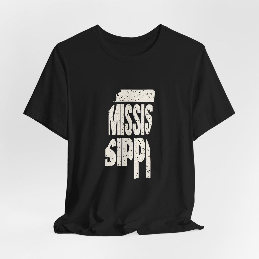 Mississippi Vintage Letters Map T-Shirt