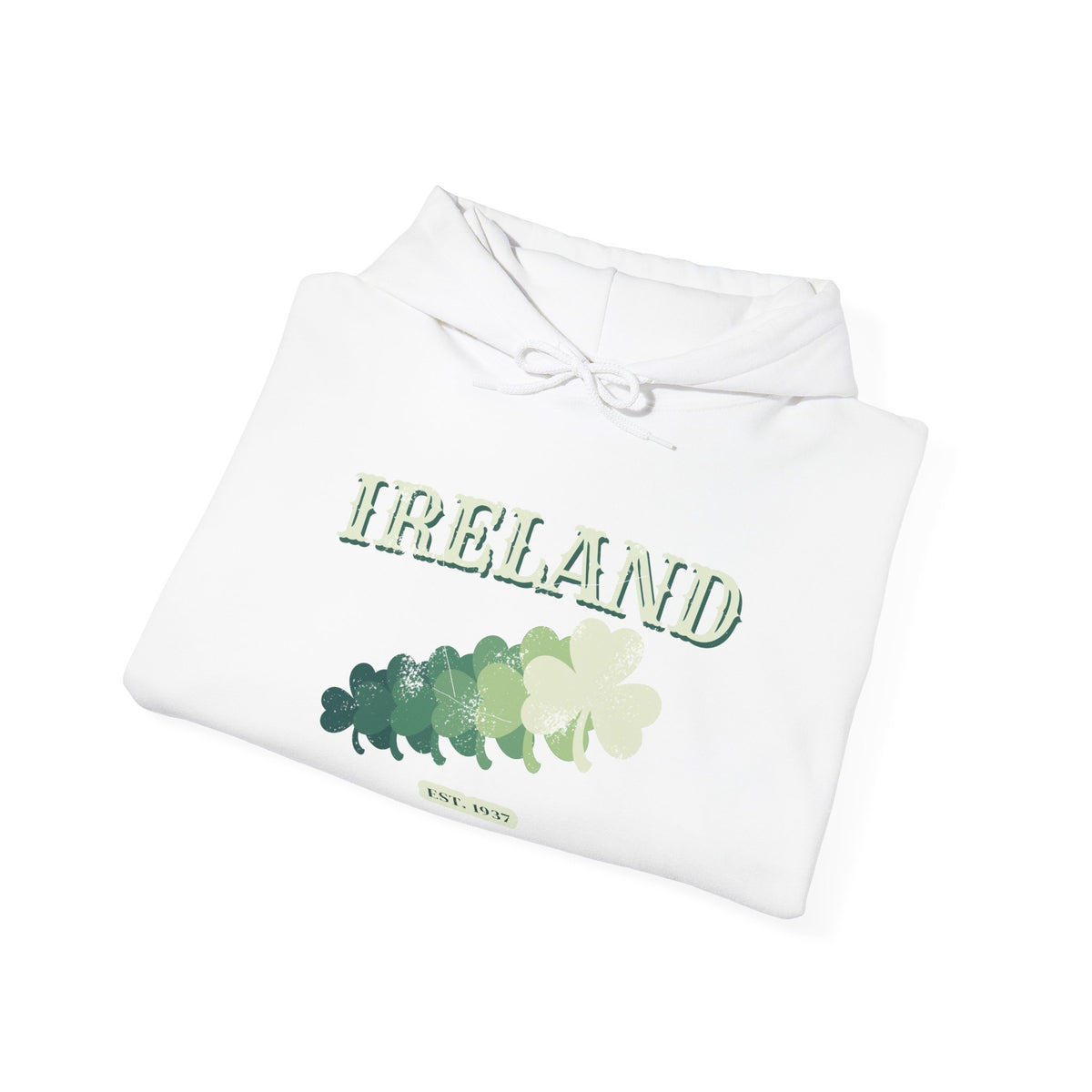 Ireland Est 1937 Vintage Ornate Lettering Hoodie