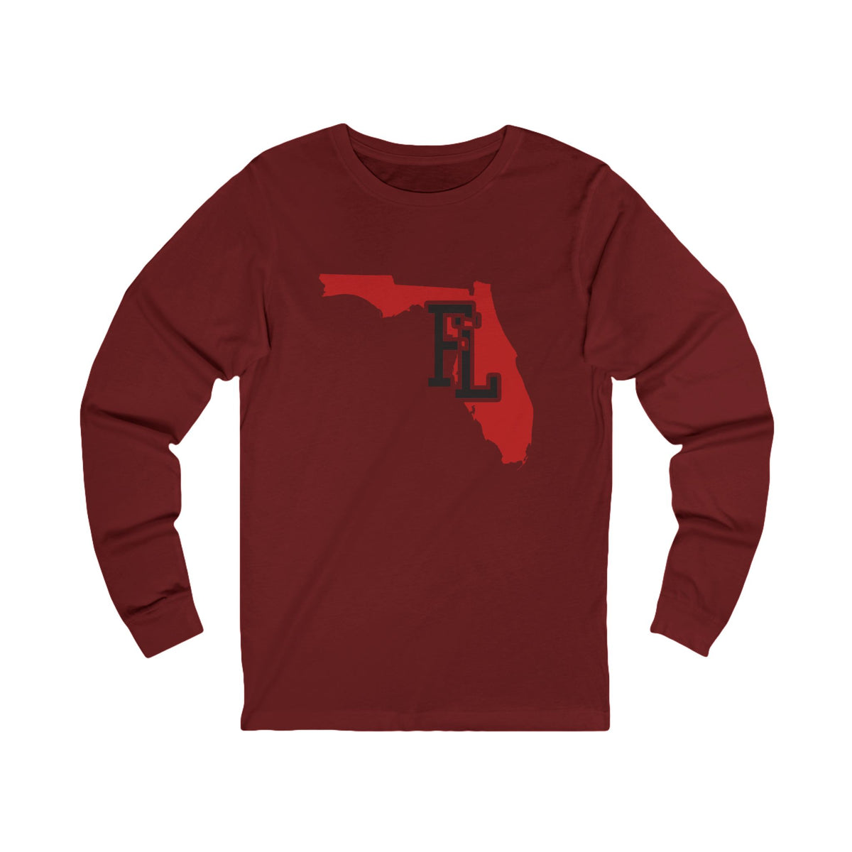 Florida Varsity Monogram Map Long Sleeve Tee