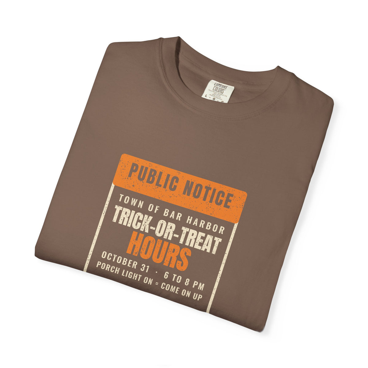 Bar Harbor Maine Trick-or-Treat Hours Notice T-Shirt