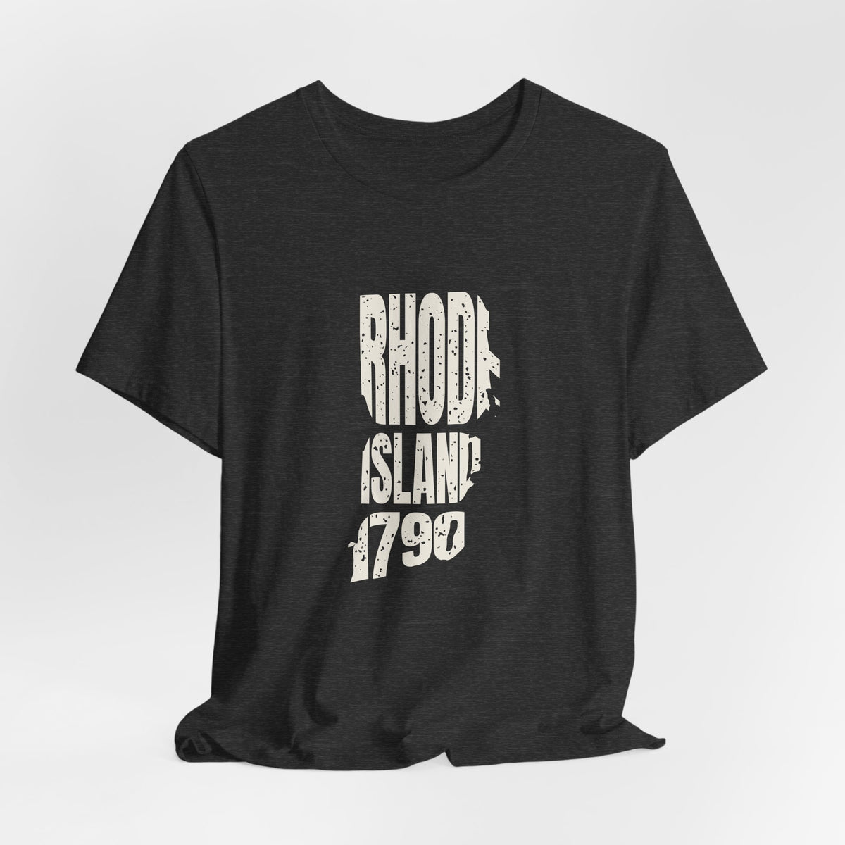Rhode Island Vintage Letters Map T-Shirt