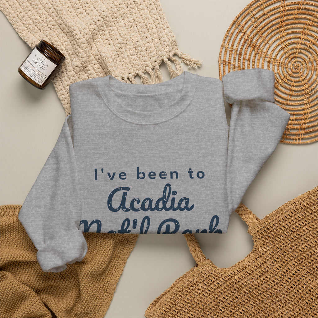 I've Been to Acadia Nat'l Park Vintage Travel Crewneck Sweatshirt