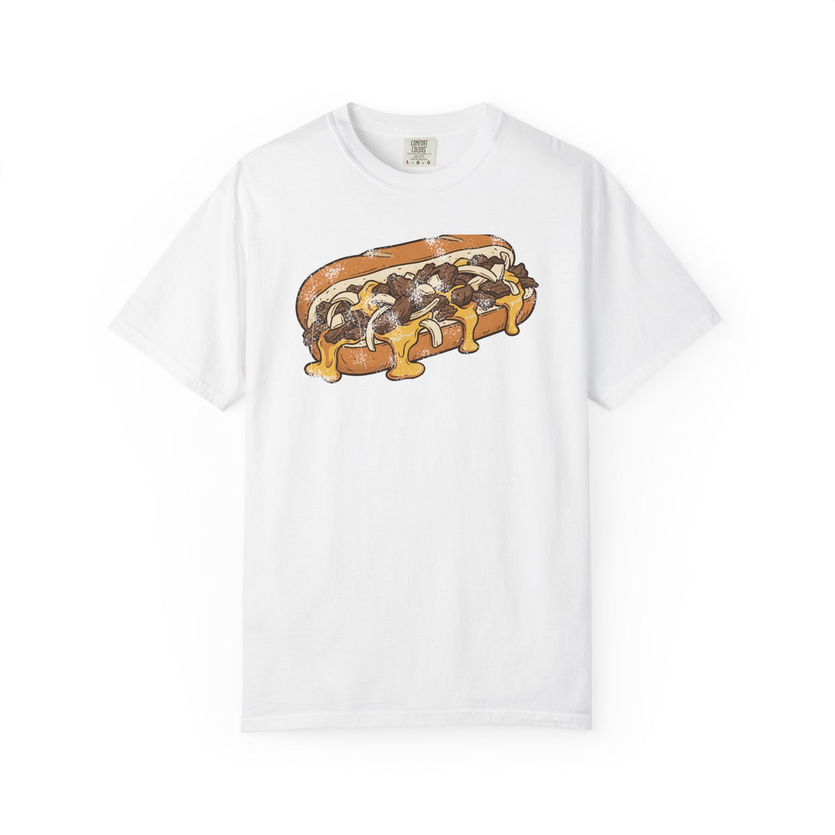 Philly Cheesesteak Retro Food Illustration T-Shirt