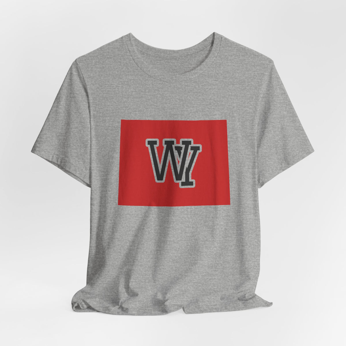 Wyoming Varsity Monogram Map T-Shirt