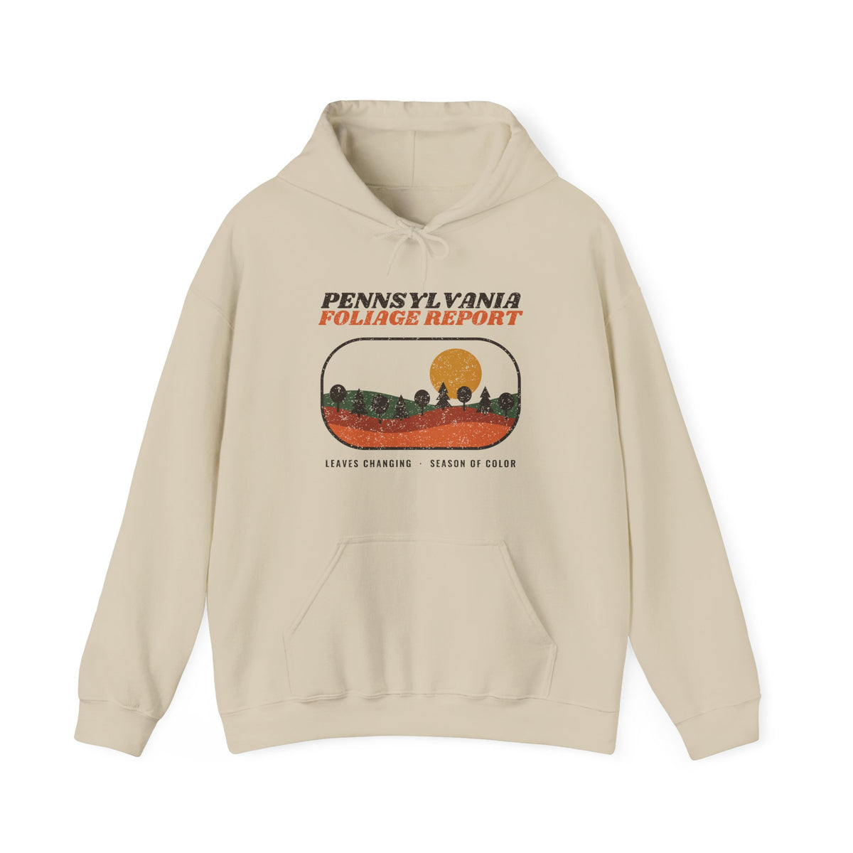Pennsylvania Foliage Report Retro Landscape Hoodie