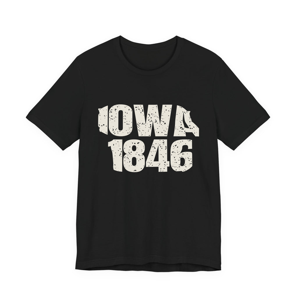 Iowa Vintage Letters Map T-Shirt