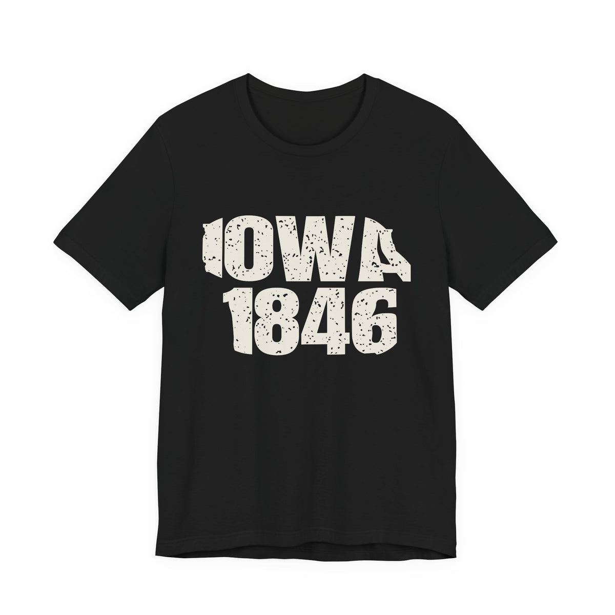 Iowa Vintage Letters Map T-Shirt