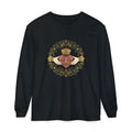 Claddagh Florals Folk Art Shamrock Wreath Long Sleeve Tee